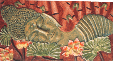 Sleeping Buddha wall hanging, Renu Jindal