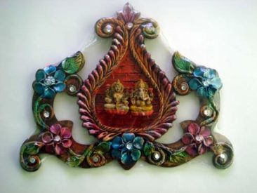 Handicraft Laxmi Ganesha mural, renu jindal, artselvez